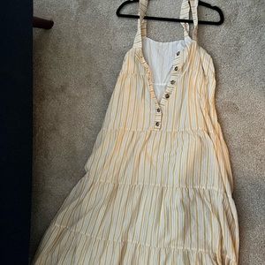 Madewell Yellow Striped Midi